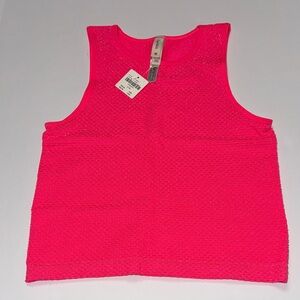 Vibrant Coral Seamless Stretch Sleeveless Top